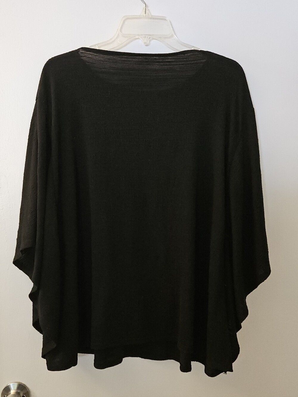 Lane Bryant Black Knit Poncho Top with Pintuck Detail - Picture 2 of 7